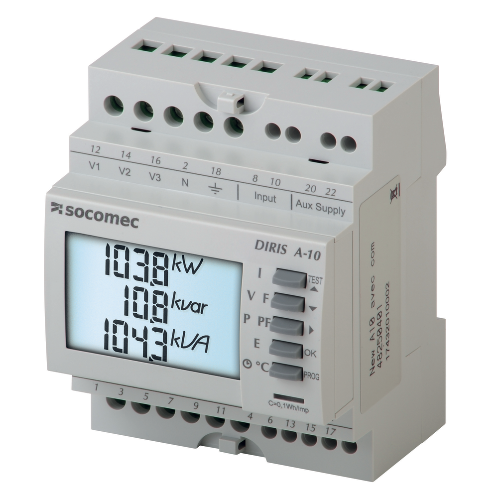 DIRIS A10 Многофункциональный анализатор сети c RS485 MODBUS COM